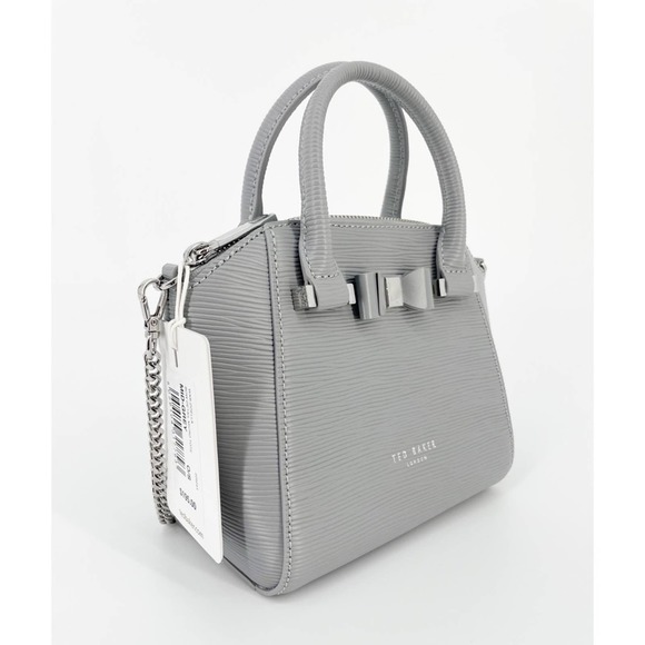 Ted Baker Ddella Bow Leather Micro Tote Bag - Picture 3 of 6